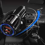 Incarcator Auto 2x USB, Adaptor 9V 2A Qualcomm Quick Charge 3.0, HOPE R fotografia produsului View 3 S