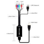 Cablu convertor YPbPr+L/R la HDMI, 1.8m, alimentare USB fotografia produsului View 4 S