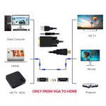 Cablu convertor VGA tata la HDMI tata cu audio si USB, 3m, negru fotografia produsului View 3 S