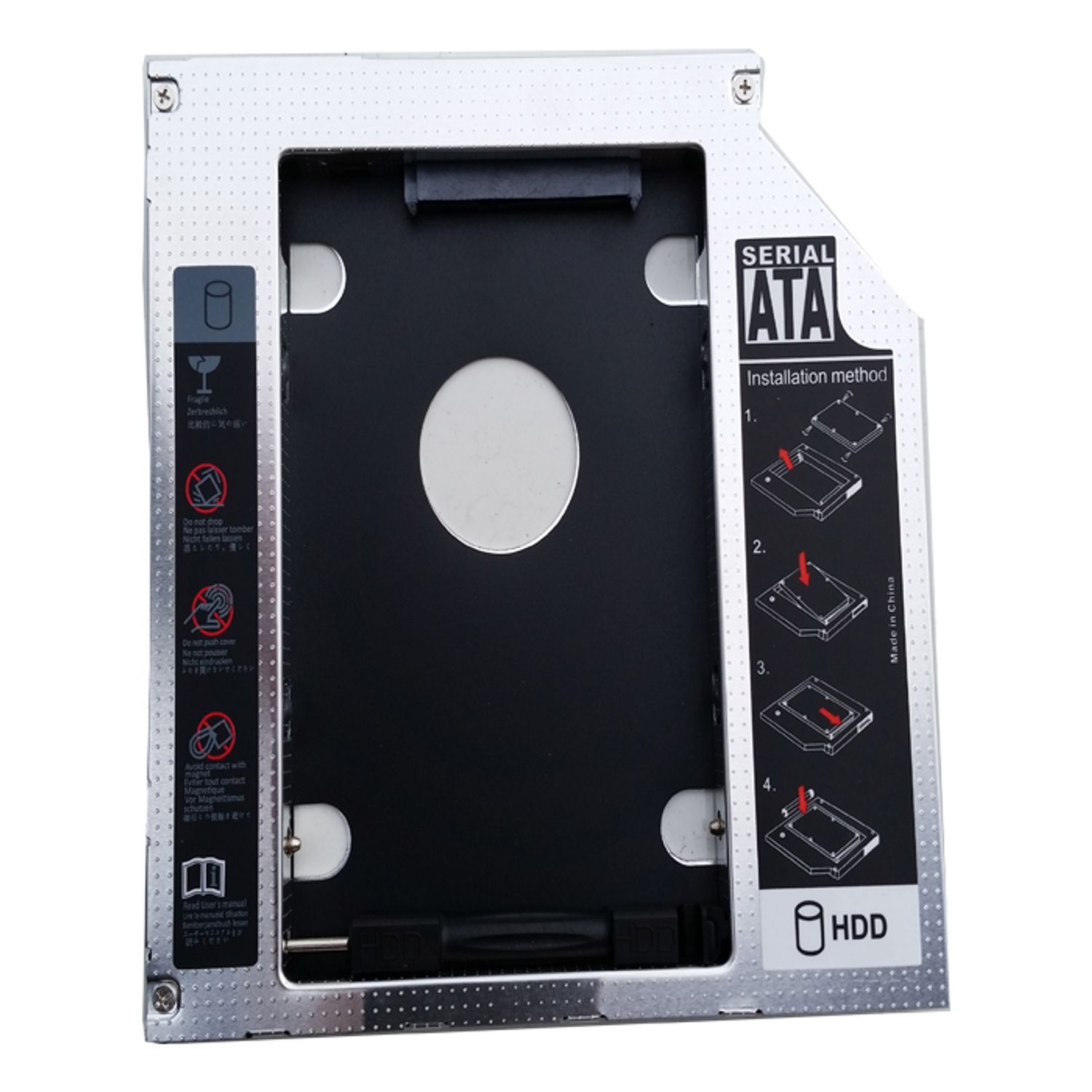 Adaptor HDD Caddy HDD/SSD, pentru unitati optice de grosime 9.5 mm, HOPE R fotografia produsului