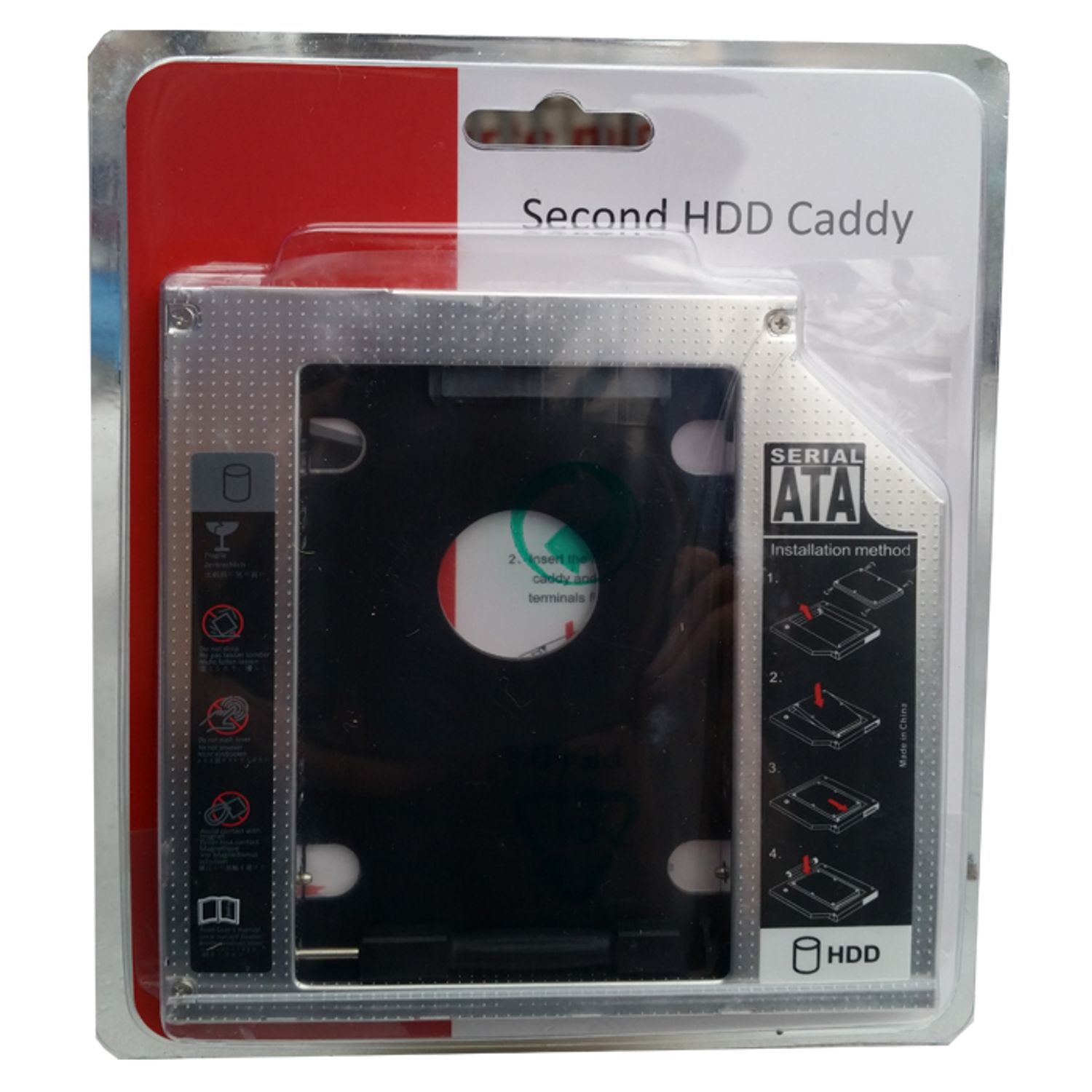 Adaptor HDD Caddy HDD/SSD, pentru unitati optice de grosime 9.5 mm, HOPE R fotografia produsului View 2 L