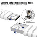 HUB USB2.0 OTG, 4 porturi, Splitter Multi-function, Dock pentru smartphone, LED activitate si incarcare, HOPE R fotografia produsului View 3 S