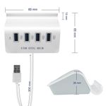 HUB USB2.0 OTG, 4 porturi, Splitter Multi-function, Dock pentru smartphone, LED activitate si incarcare, HOPE R fotografia produsului View 2 S