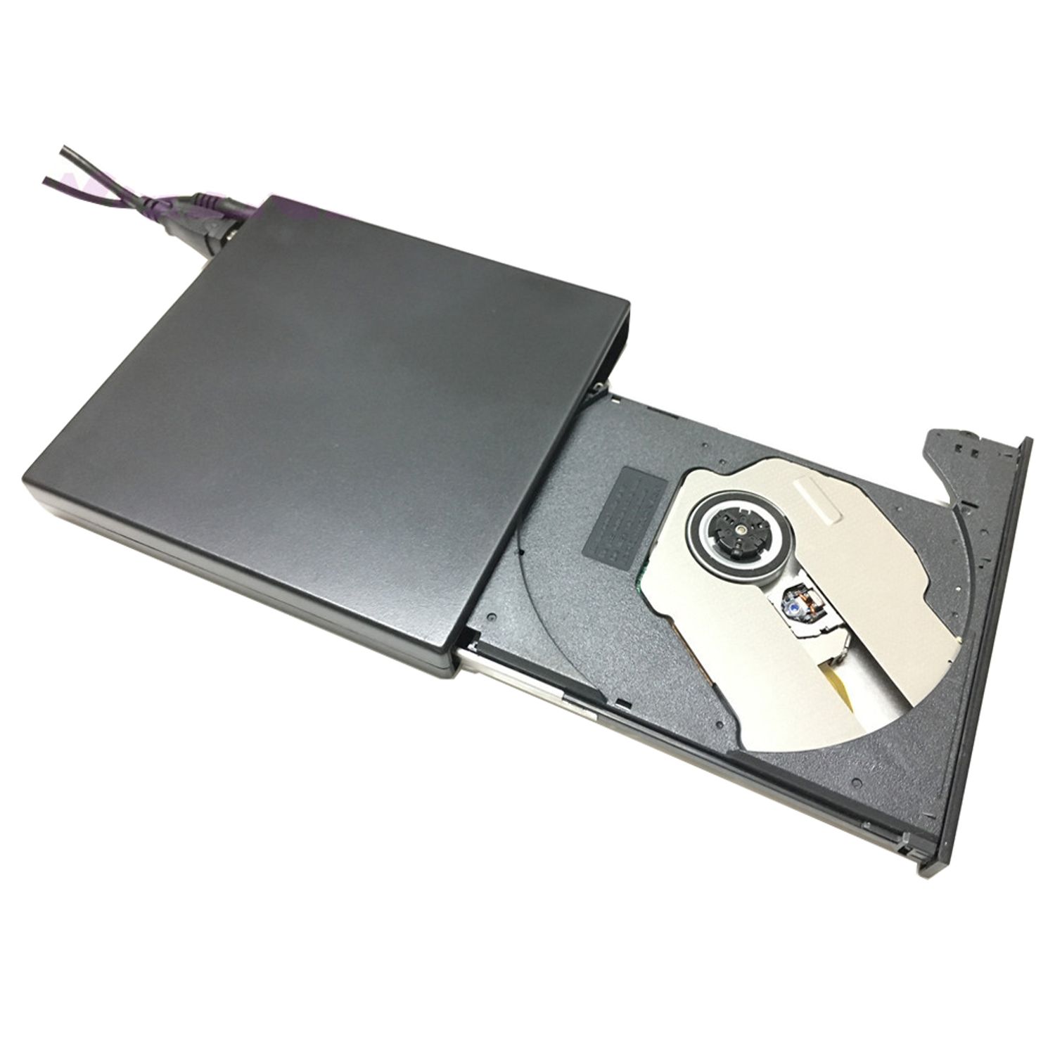 DVD ROM CDRW extern, USB2.0, 8x, slim, negru, retail, HOPE R fotografia produsului View 4 L