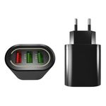 Adaptor priza cu 3 Porturi USB, negru, Gonga fotografia produsului View 3 S