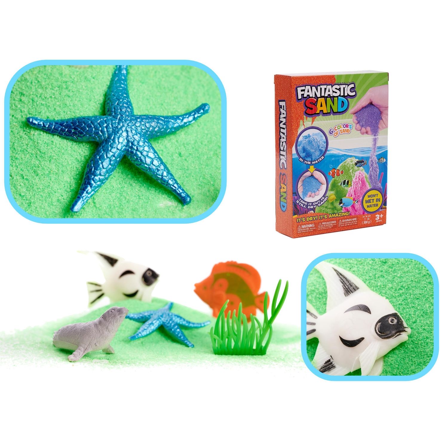 Nisip uscat magic pentru apa cu creaturi marine, Gonga fotografia produsului