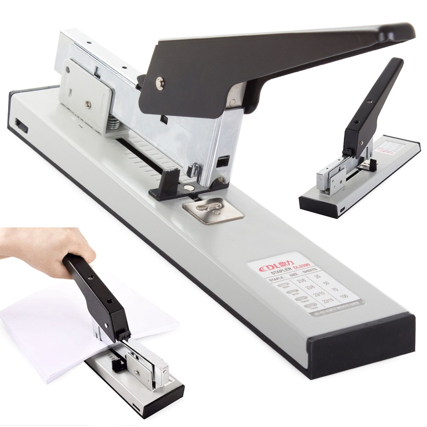 Capsator de birou, solid, metalic, 100 coli, Gonga fotografia produsului View 2 L