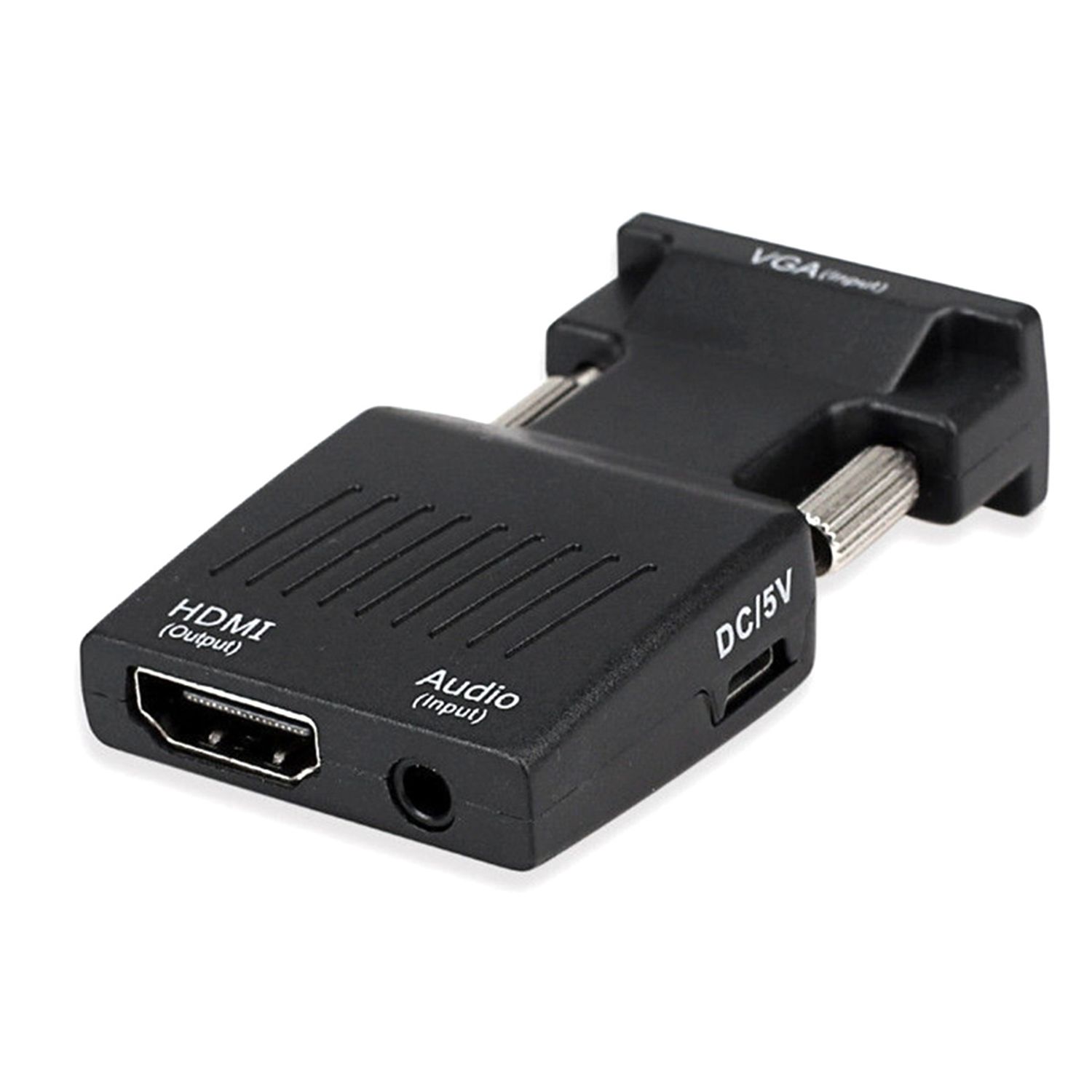 Adaptor Convertor HD38 de la VGA (D-Sub) + Audio la HDMI, Gonga fotografia produsului View 2 L
