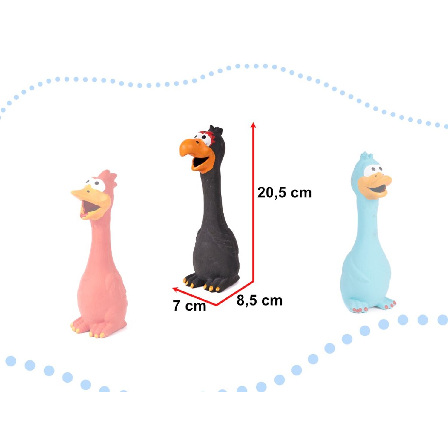Jucarie model rata pentru catei, 20.5 cm, galben fotografia produsului View 3 L