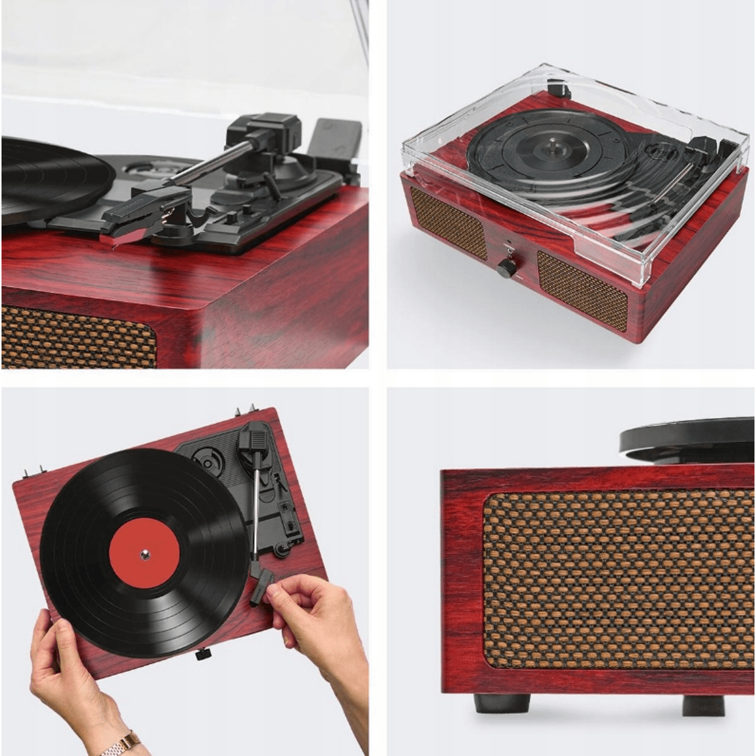 Boxa portabila model gramofon, BLuetooth, Gonga fotografia produsului View 4 L