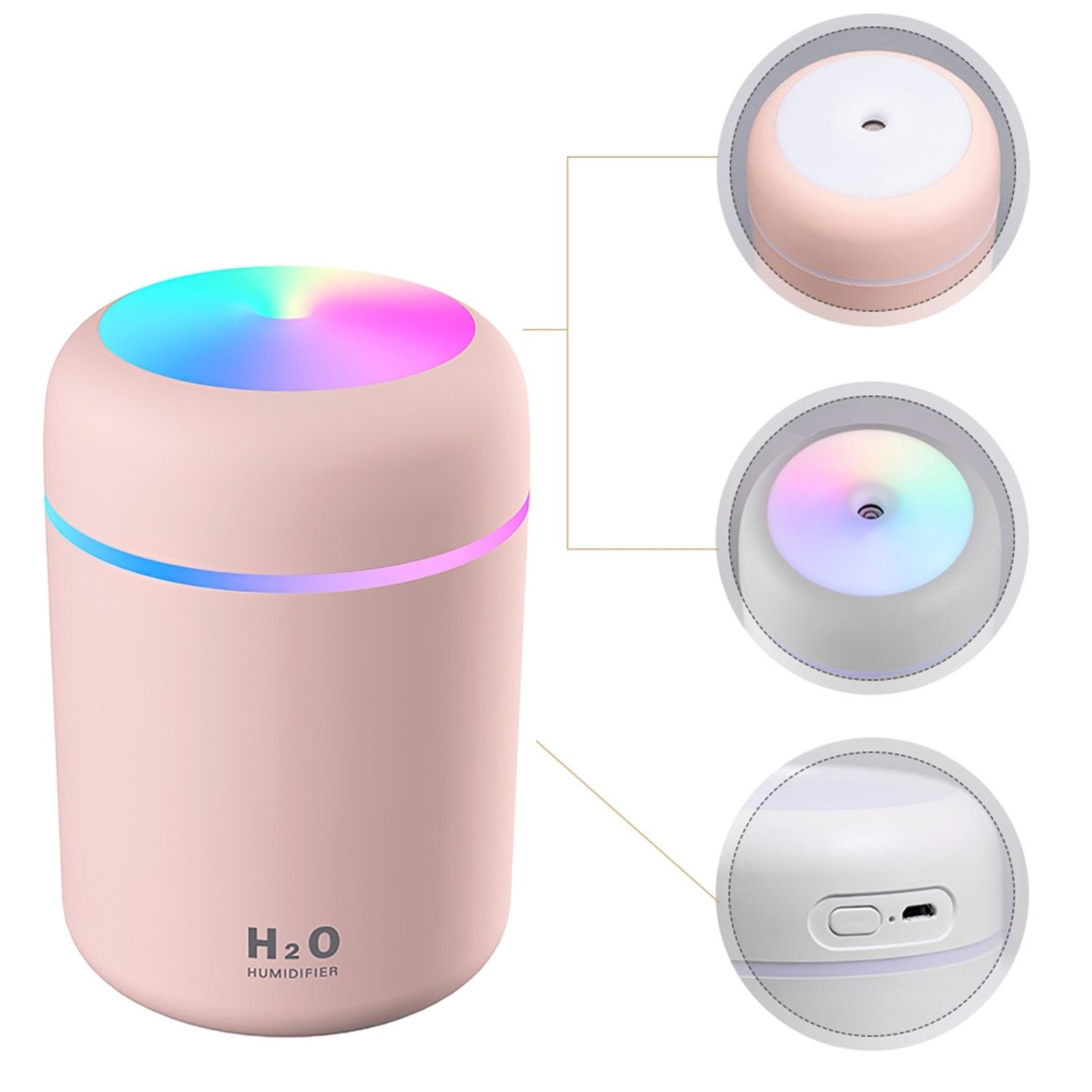 Umidificator de aer LED, Gonga fotografia produsului View 10 L