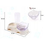 Castron pentru animale de companie cu dozator de apa, transparent, Gonga fotografia produsului View 4 S