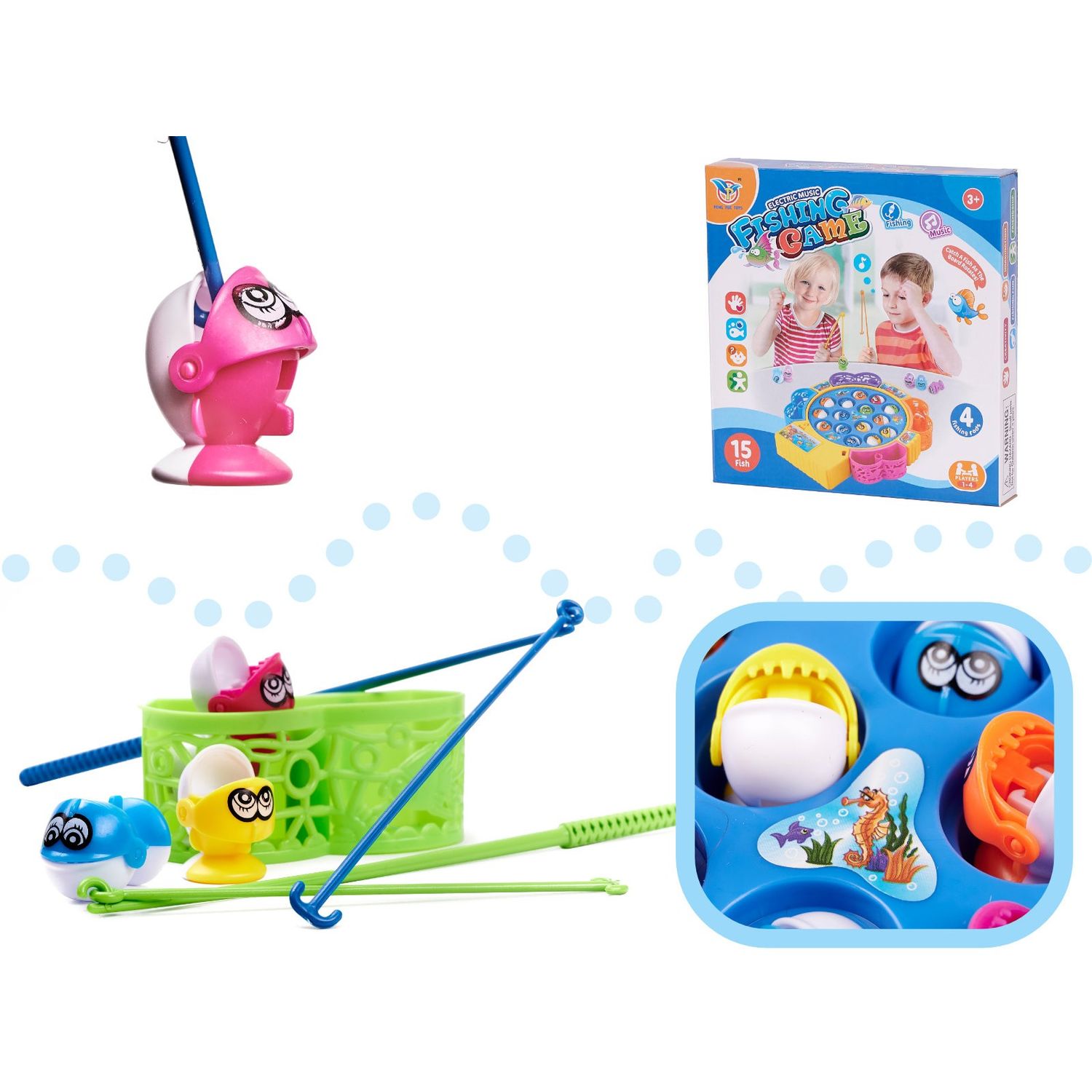 Joc interactiv Prinde Pestele, 15 pesti, multicolor fotografia produsului