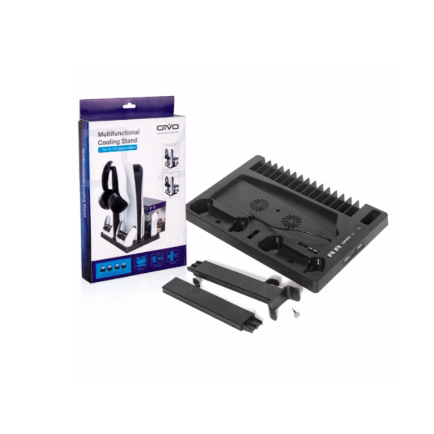 Stație de răcire multifuncțională & stand pentru PS5, Gonga fotografia produsului View 3 L