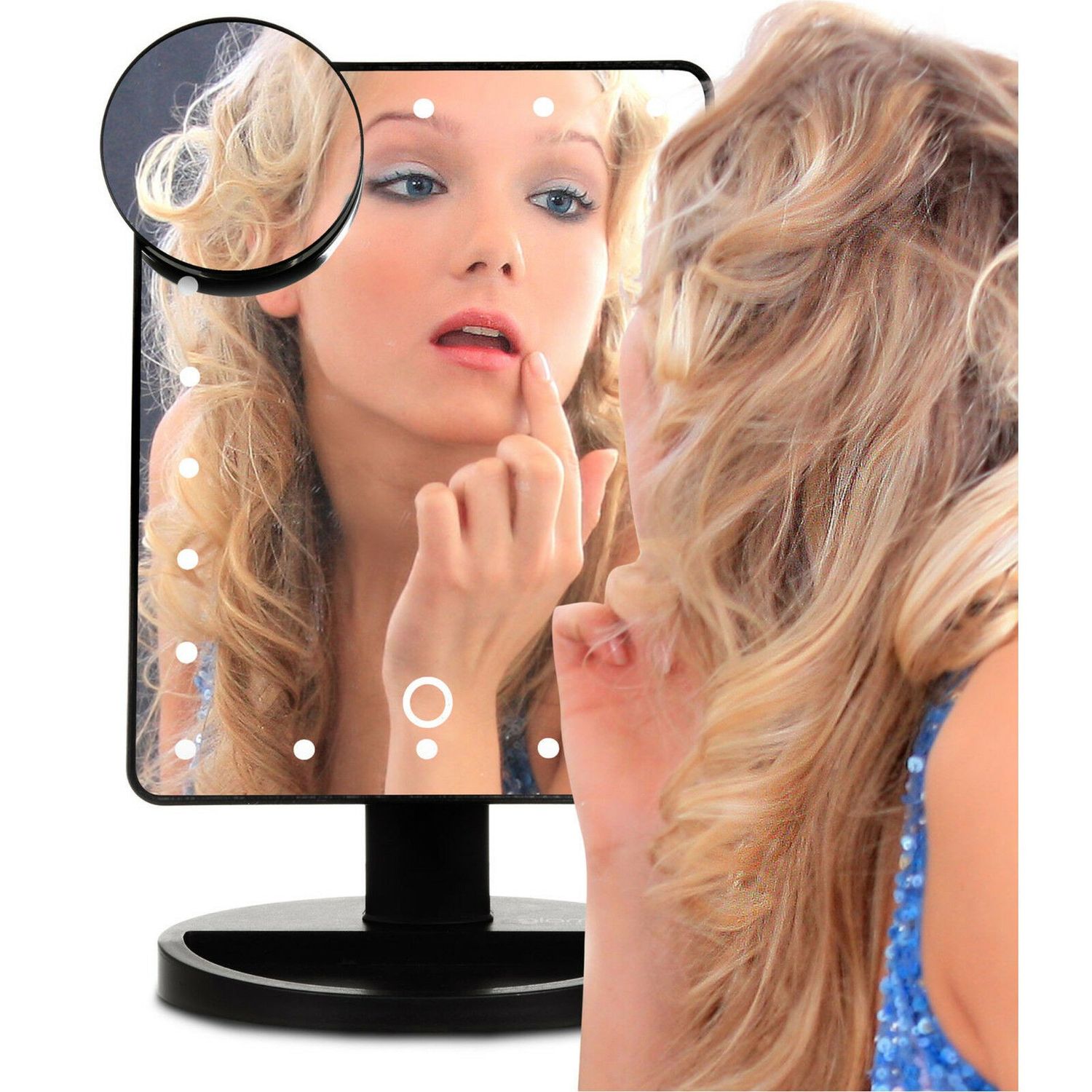 Oglinda cosmetica, Gonga, iluminare LED fotografia produsului View 6 L