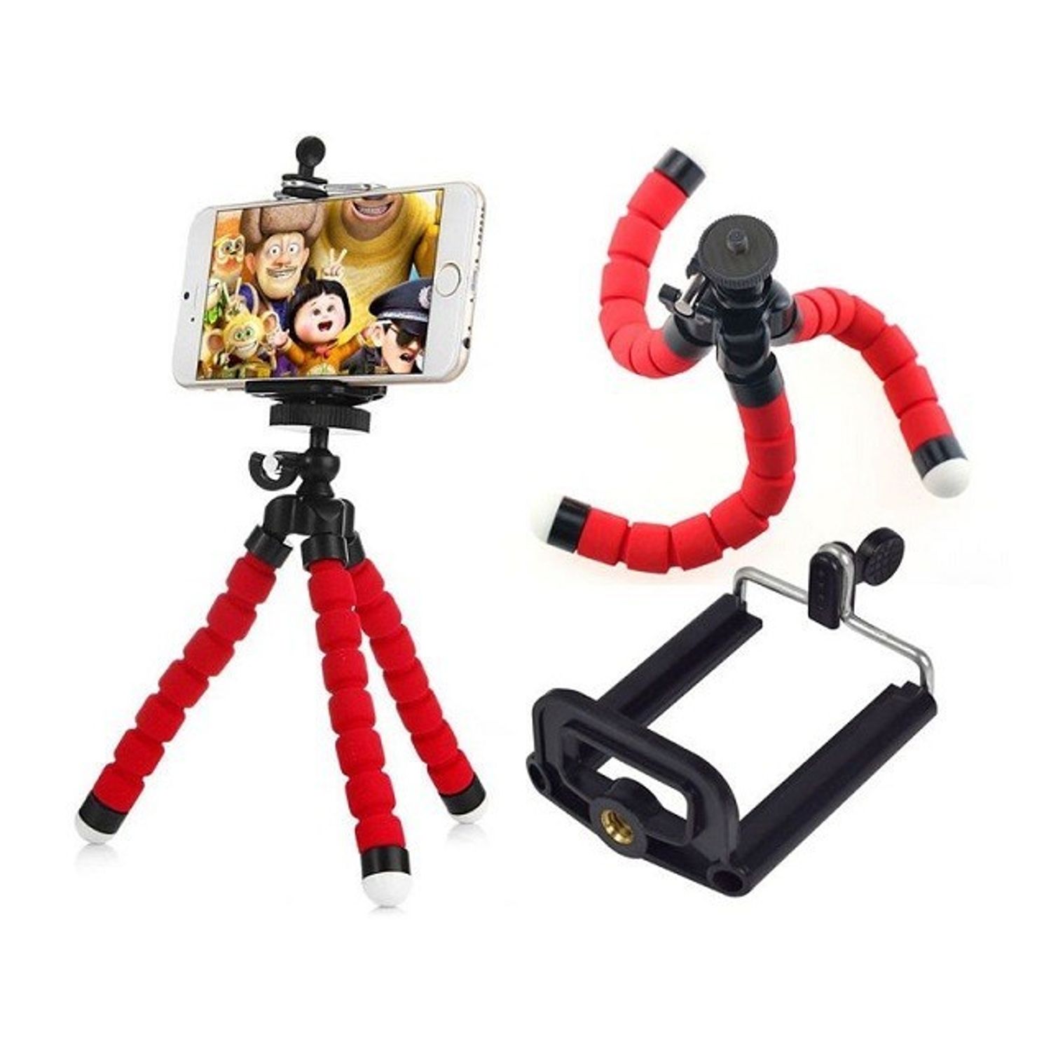 Trepied pentru camera octopus, cu clema, Gonga fotografia produsului View 5 L