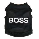 Vesta pentru caini cu imprimeu "Boss", bumbac fotografia produsului