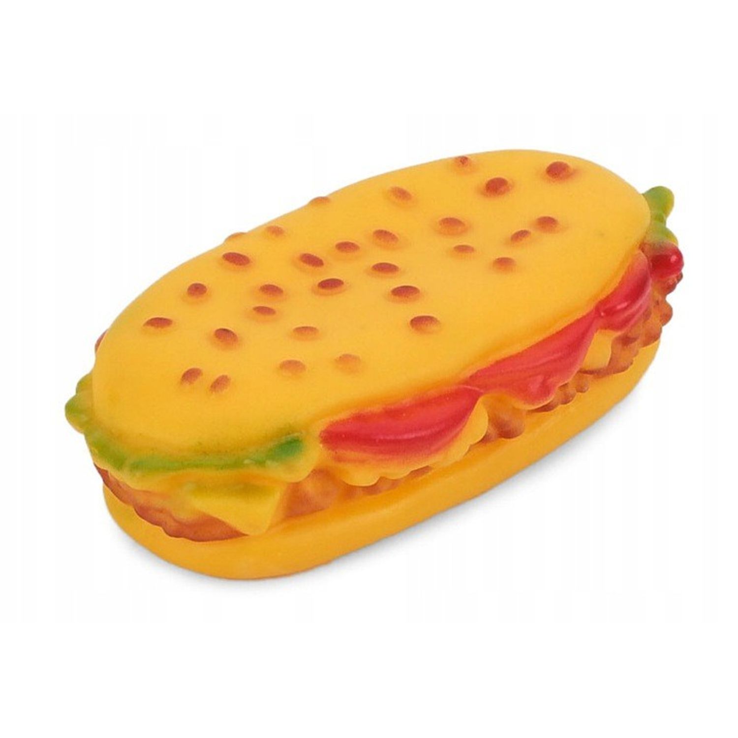 Jucarie chitaitoare pentru catei model hamburger, 12.5 cm fotografia produsului