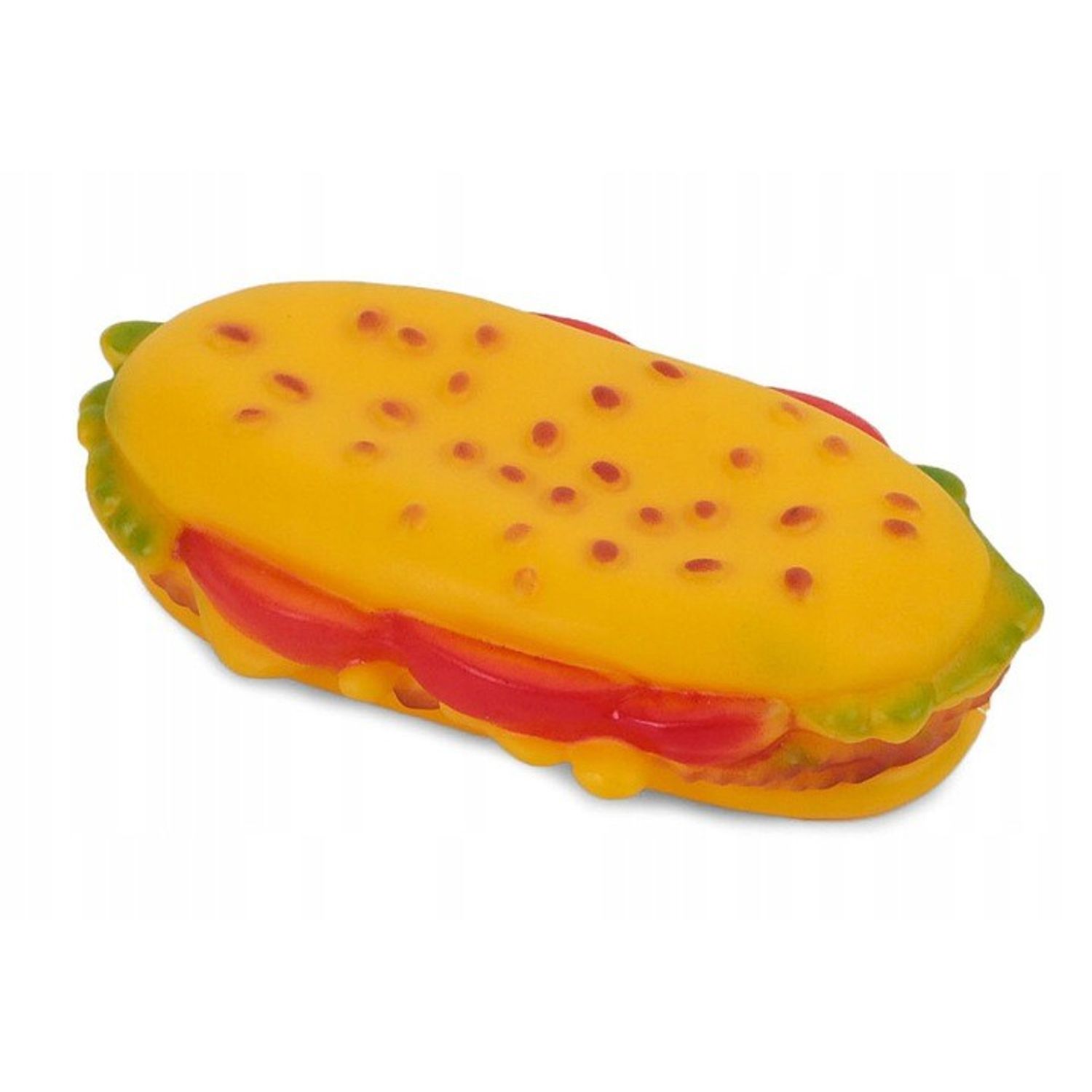 Jucarie chitaitoare pentru catei model hamburger, 12.5 cm fotografia produsului View 2 L