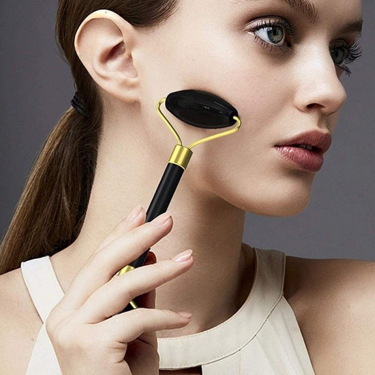 Rola dubla din jad pentru masaj facial si corporal fotografia produsului View 7 L