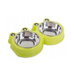 Castron dublu pentru animale de companie, inox si plastic fotografia produsului View 4 S
