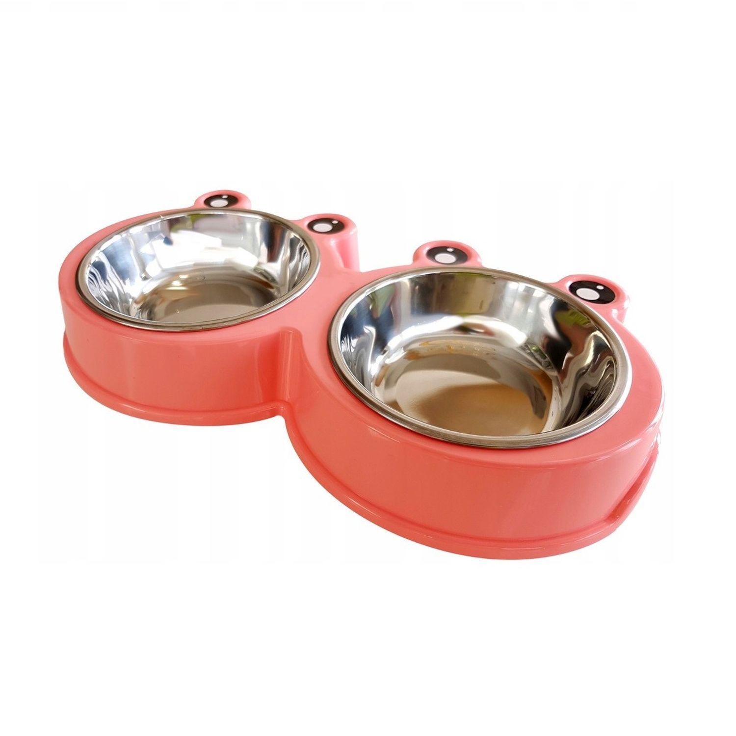 Castron dublu pentru animale de companie, inox si plastic fotografia produsului View 2 L