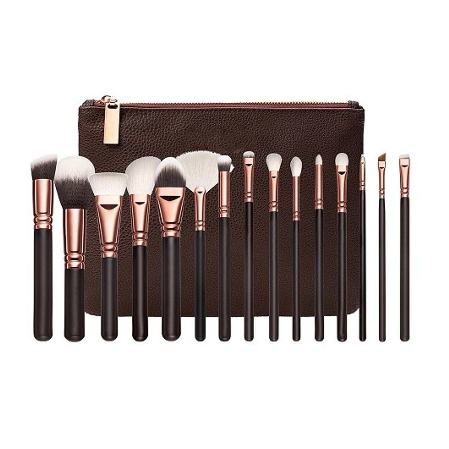 Set 15 pensule pentru machiaj, cu borseta fotografia produsului