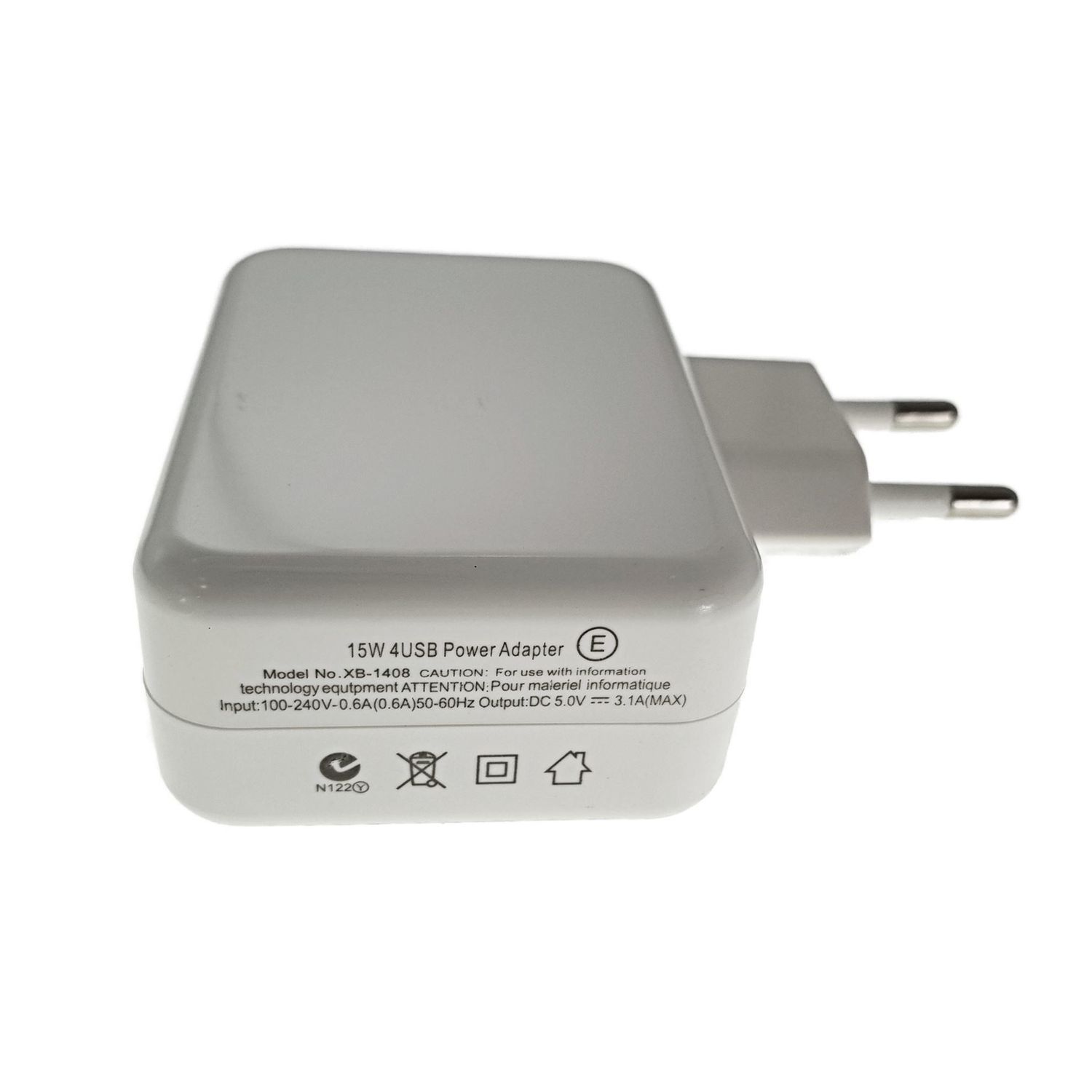 Adaptor priza cu 4 porturi USB, 15W fotografia produsului View 3 L