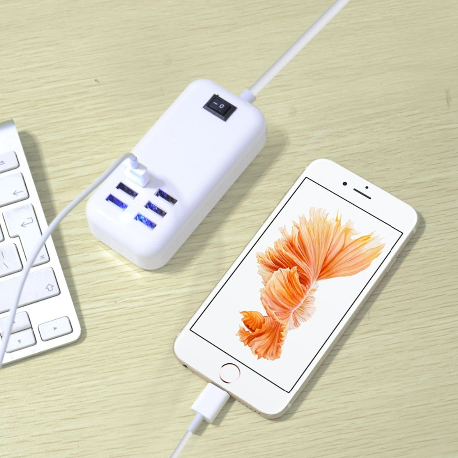 Hub adaptor USB, 6 porturi, Gonga fotografia produsului View 2 L
