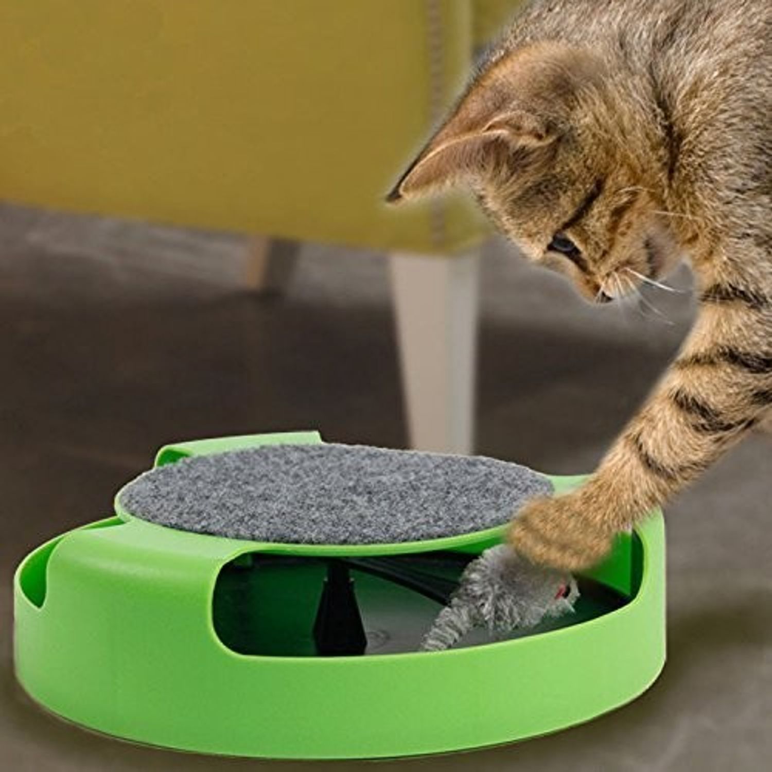 Jucarie interactiva Catch the Mouse pentru pisici, verde fotografia produsului View 5 L
