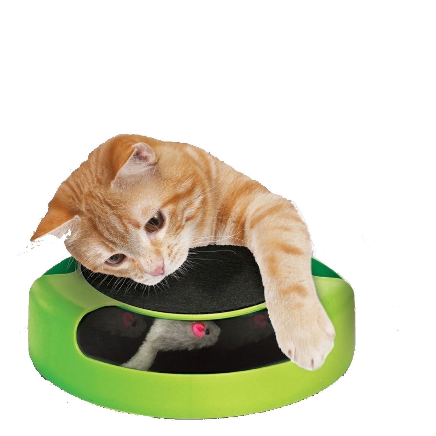 Jucarie interactiva Catch the Mouse pentru pisici, verde fotografia produsului View 4 L