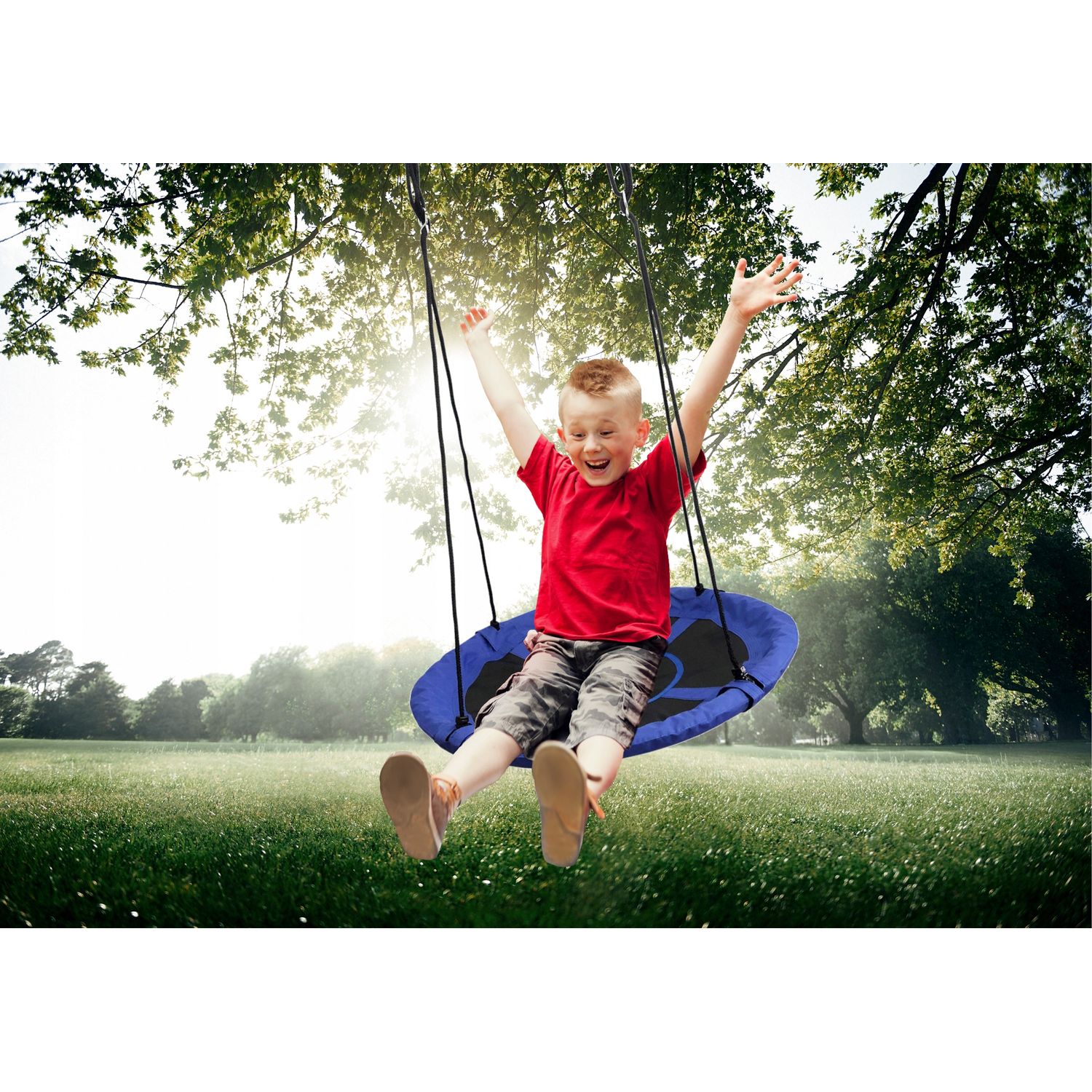 Leagan tip cuib Sersimo G-Line, 100cm, inaltime reglabila, 150 kg, Albastru Negru fotografia produsului View 4 L