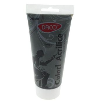 Vopsea Acril Daco 200 ml, Negru, Culori Acrilice