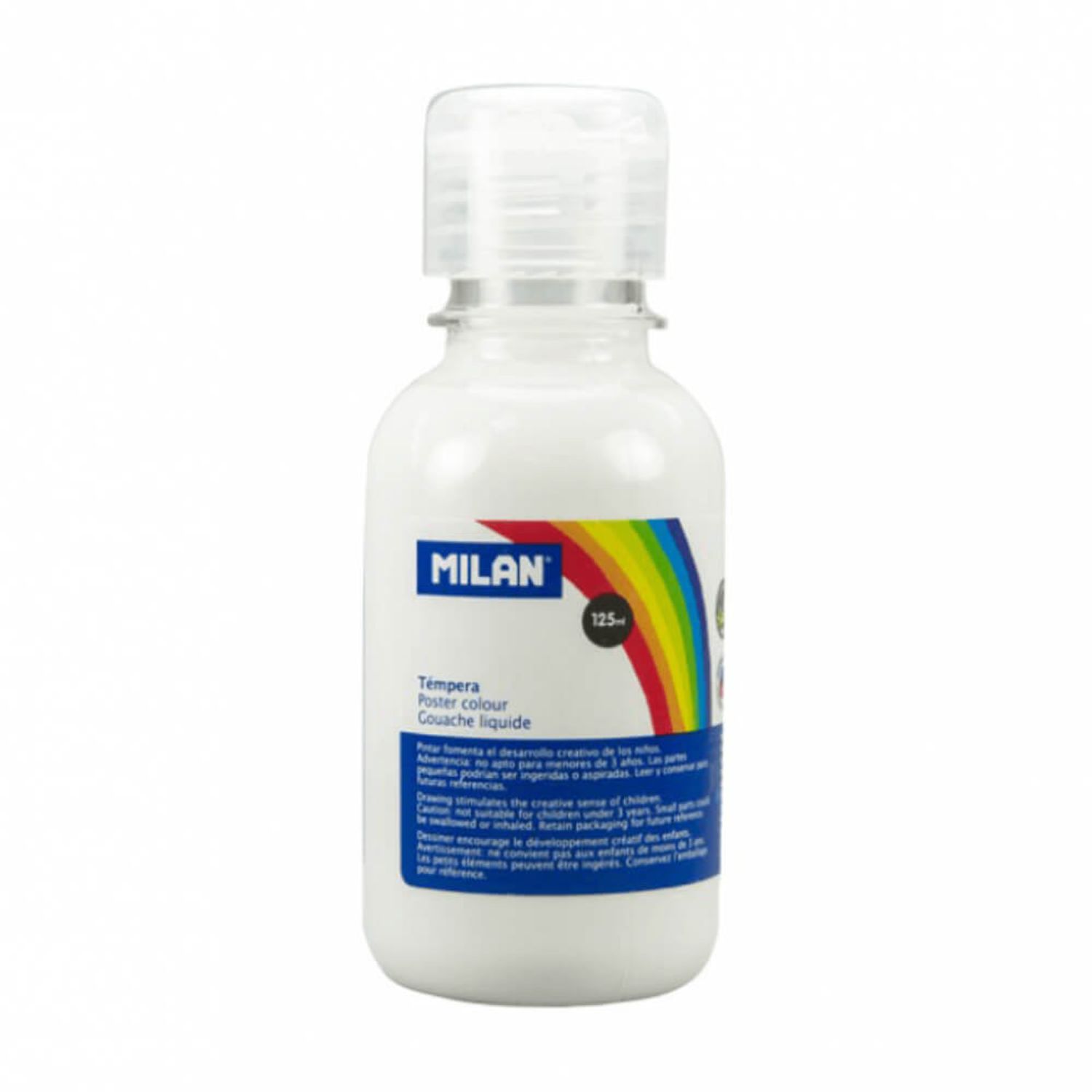 Vopsea Tempera Milan, 125 ml, Alb fotografia produsului