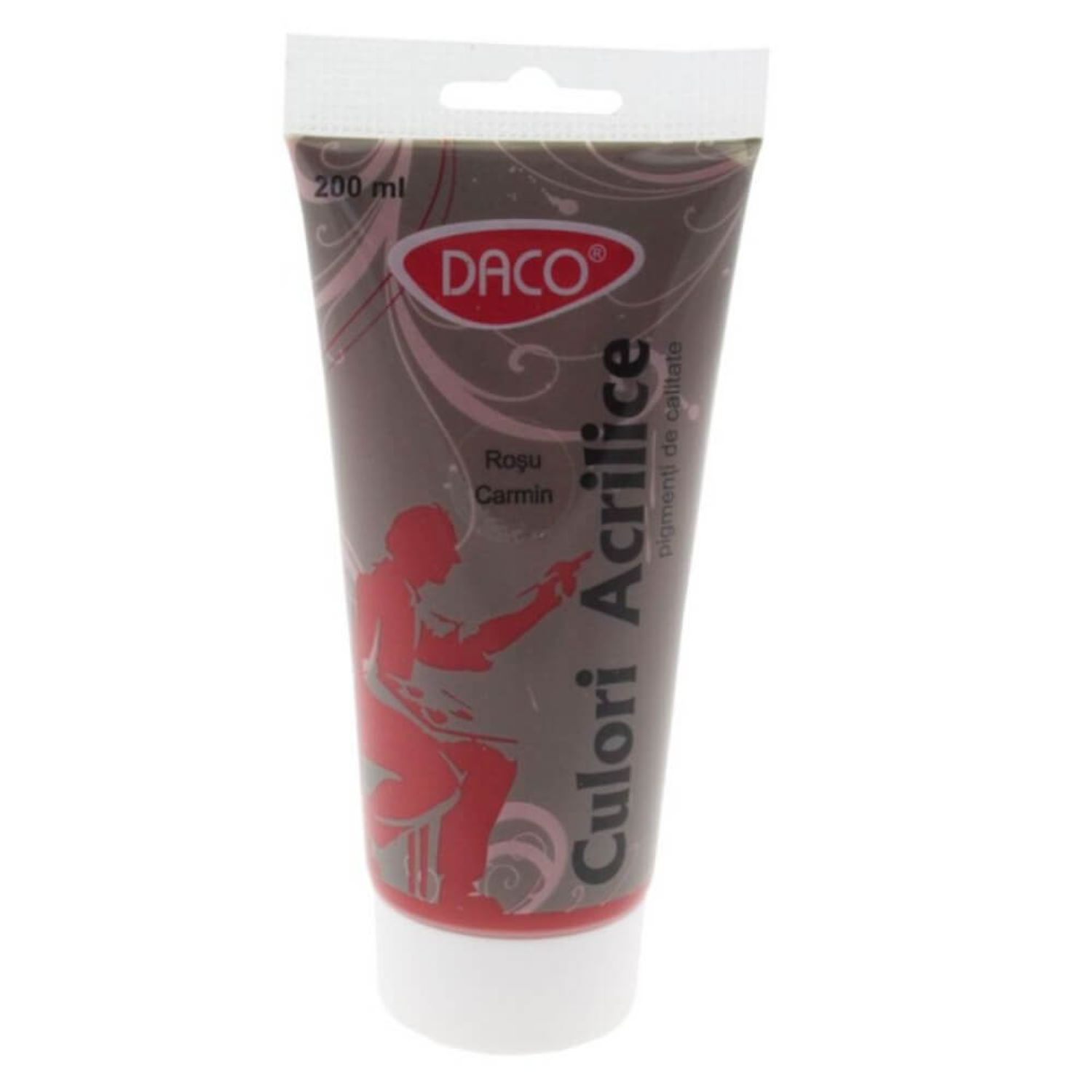 Vopsea Acril Daco 200 ml, Rosu Carmin fotografia produsului