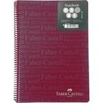 Caiet Matematica A4 Spiralat 80 File Faber-Castell, Coperta Bordeaux de Plastic fotografia produsului