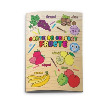 Carte de Colorat Daco A4, Model Fructe