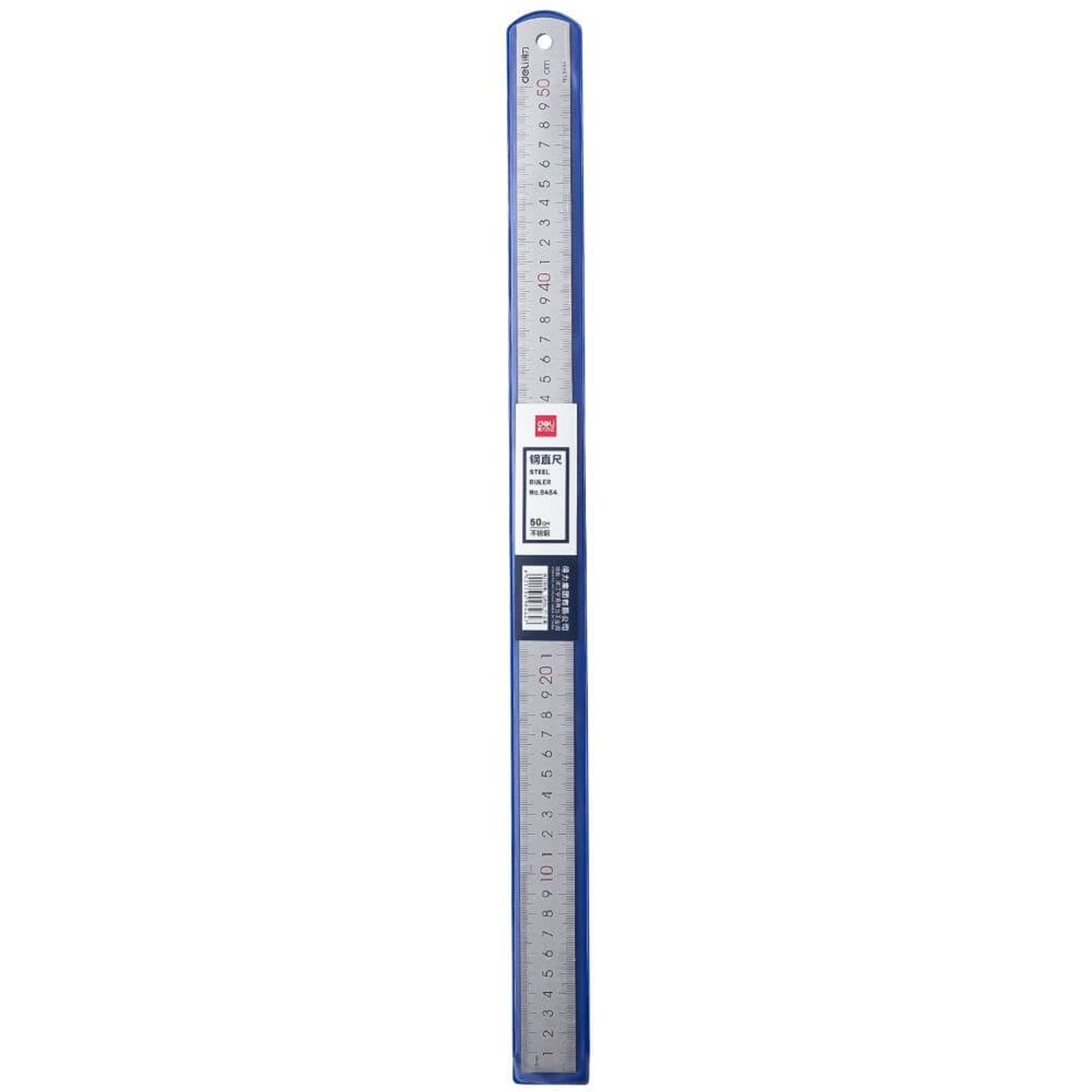 Rigla Metalica Deli, 50 cm, Rigla Metalica Gradata fotografia produsului