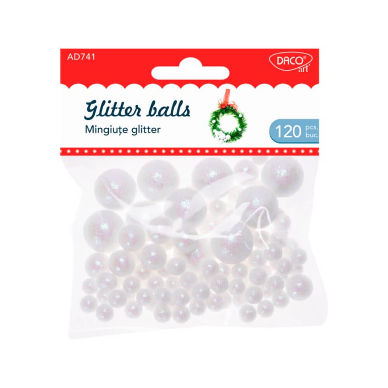 Set 120 Mingiute Glitter Daco, Diverse Dimensiuni fotografia produsului
