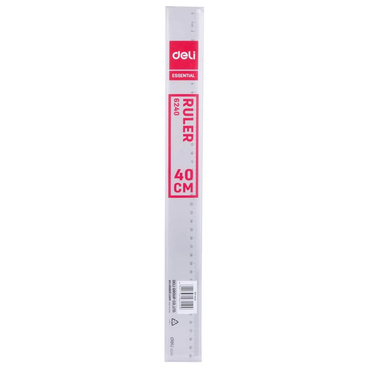 Rigla Transparenta Deli, 40 Cm, Plastic fotografia produsului