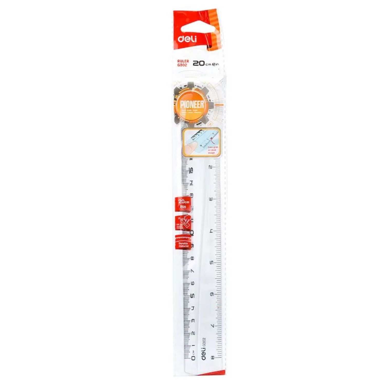 Rigla Transparenta Deli, 20 Cm, Plastic fotografia produsului