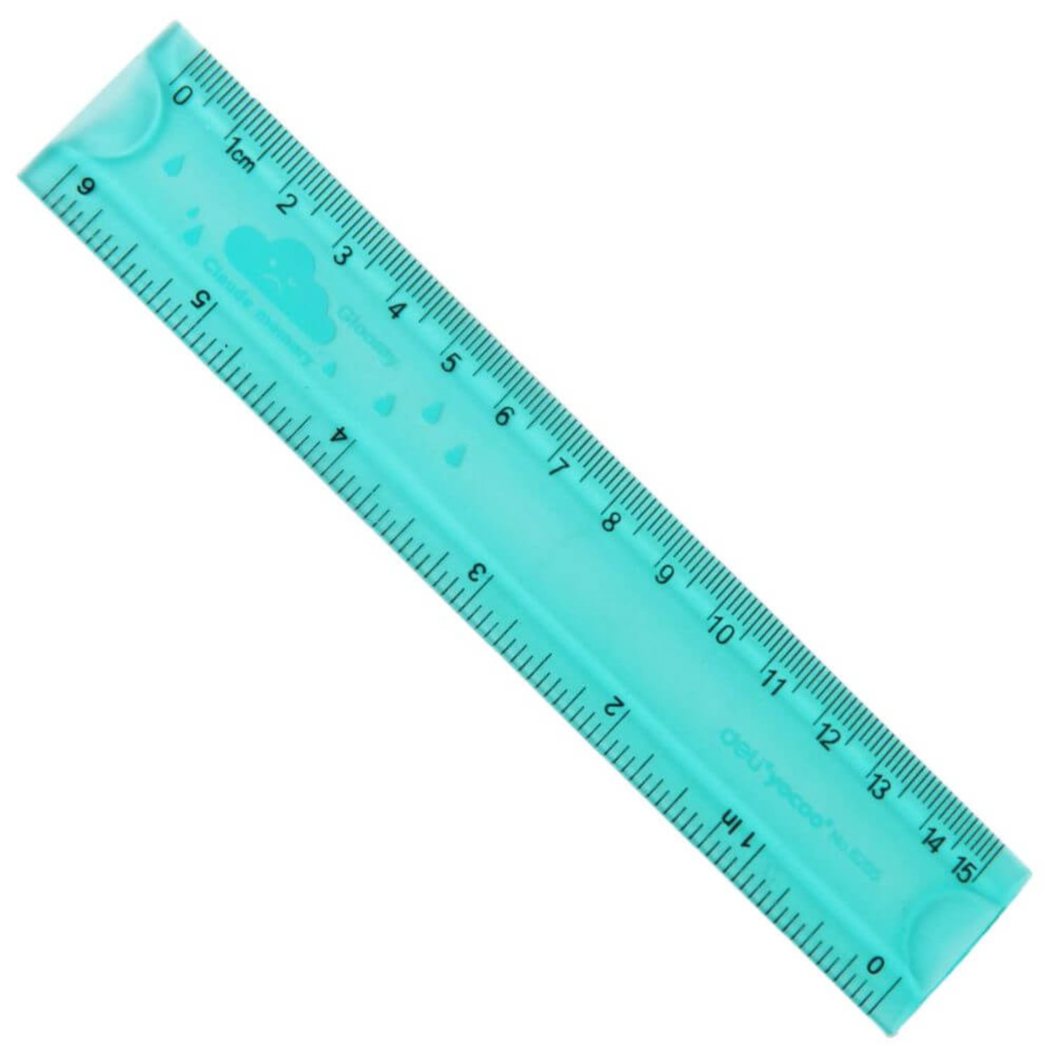 Rigla Flexibila Deli, 15 cm, Albastru fotografia produsului