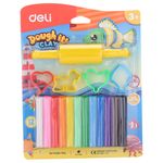 Plastelina cu Forme Deli, 12 Buc/Set fotografia produsului