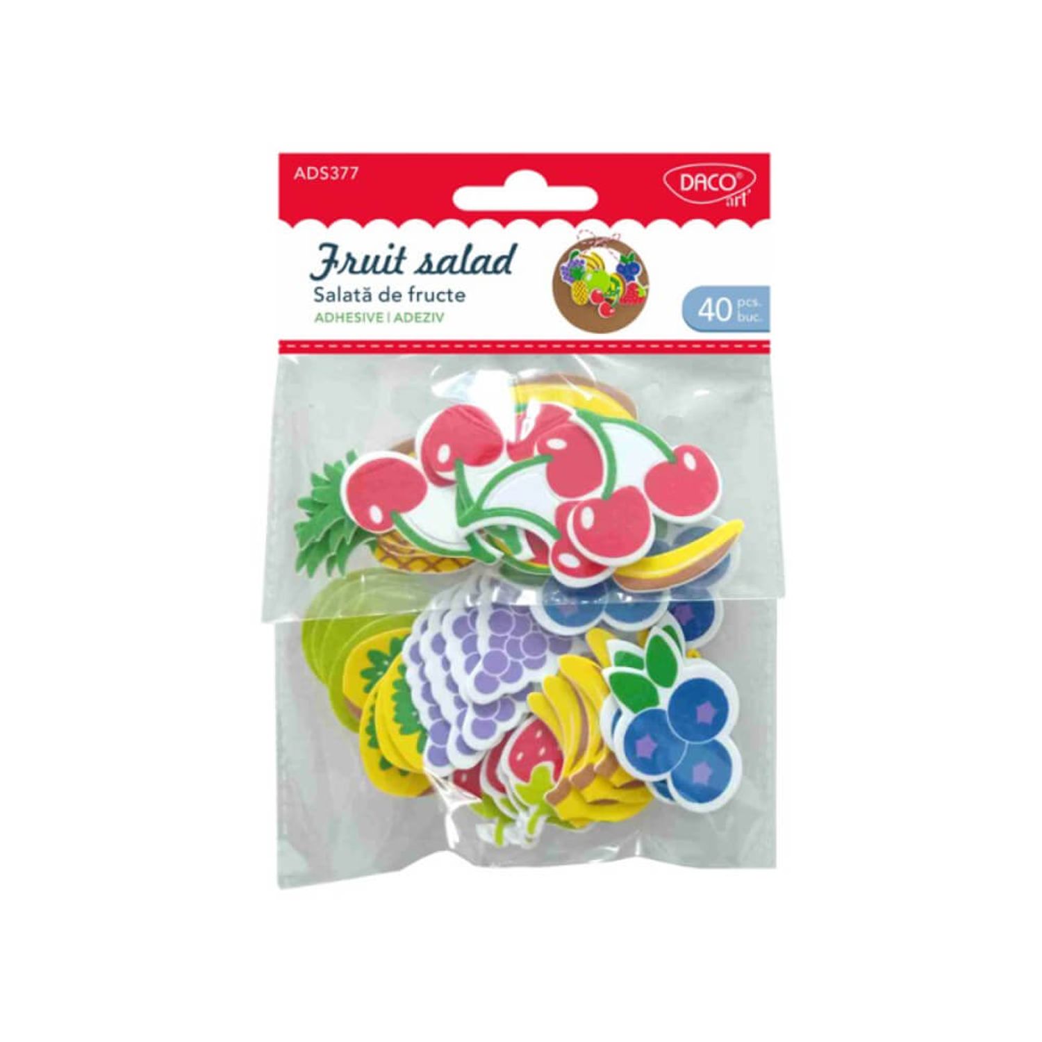Forme Autoadezive din Spuma Daco 40 Buc/Set, Model Salata de Fructe fotografia produsului