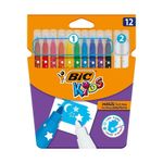 Carioci Colorate Lavabile Bic Colour&amp;erase, 12 Buc/set fotografia produsului