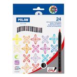 Set 24 Carioci Milan, Tip Pensula, Plastic fotografia produsului