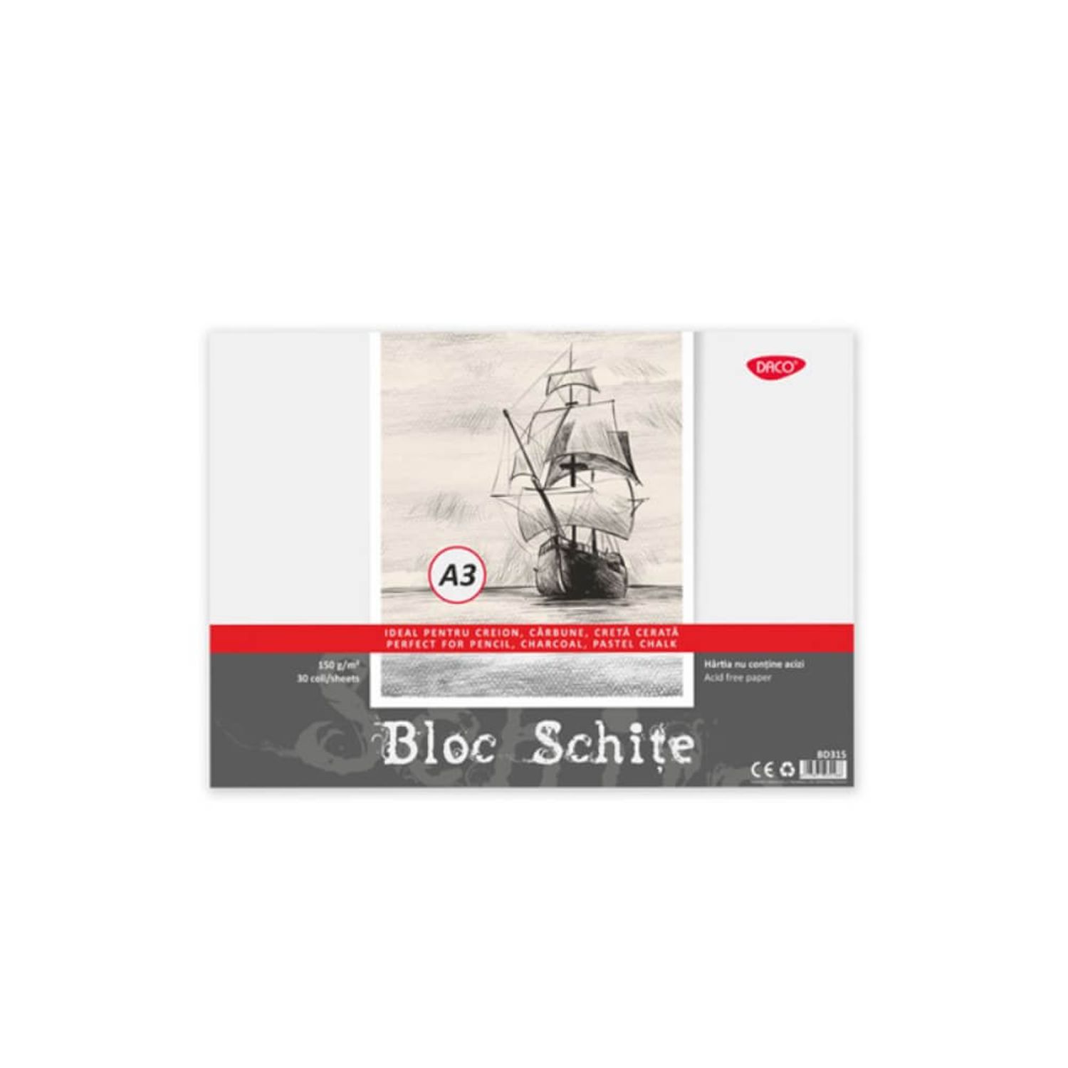 Bloc A3 pentru Schite Daco, 30 File fotografia produsului