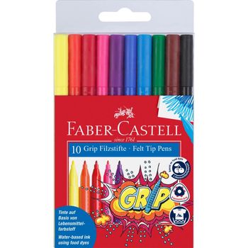 Set 10 Carioci Faber-Castell Grip, Diverse Culori