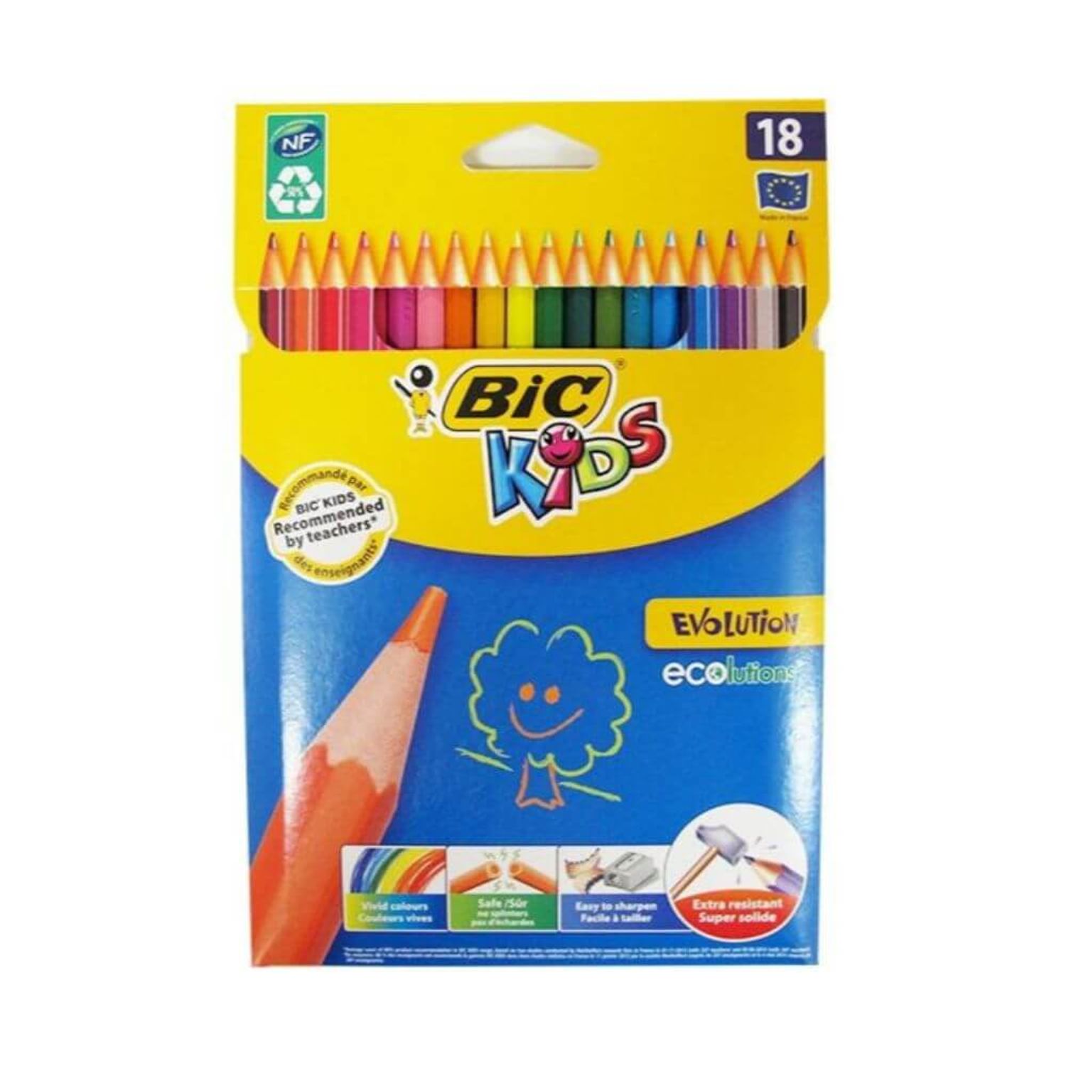 Creioane Colorate Bic Evolution, 18 fotografia produsului