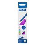 Set 12 Creioane Unicolor MILAN, Culoare Mov fotografia produsului